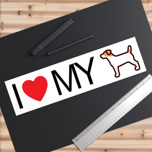 I Love My Jack Russell Terrier Bumper Stickers - Cute Dose