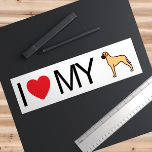 I Love My Great Dane Bumper Stickers - Cute Dose