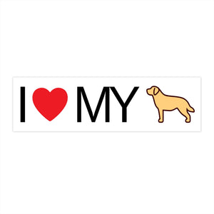 I Love My Yellow Lab Bumper Stickers - Cute Dose