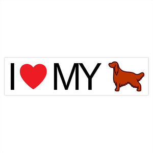 I Love My Irish Setter Bumper Stickers - Cute Dose