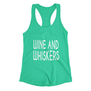 Wine & Whiskers Racerback Tank - Cute Dose