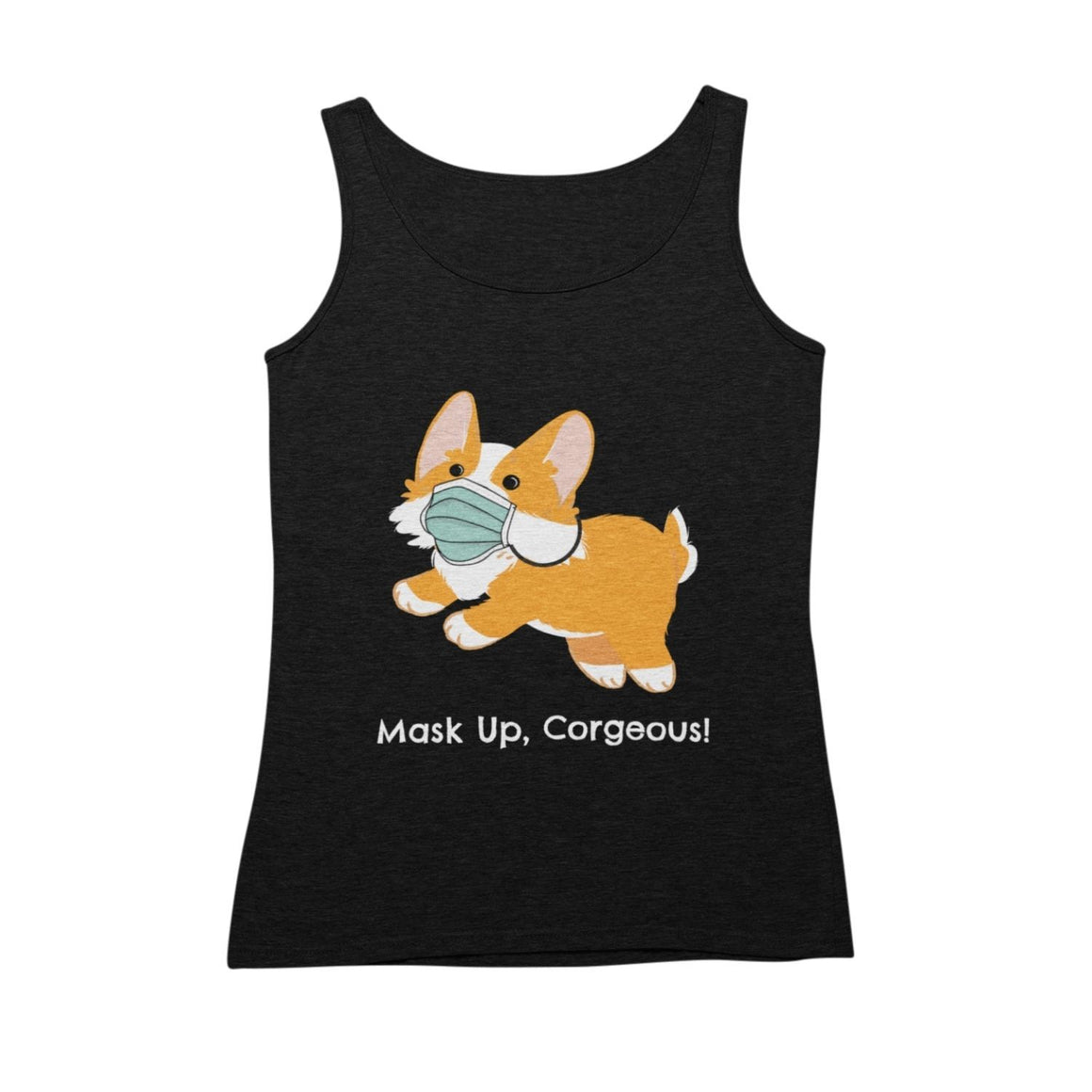 Mask Up Corgeous Ladies' Relaxed Jersey Tank - Cute Dose