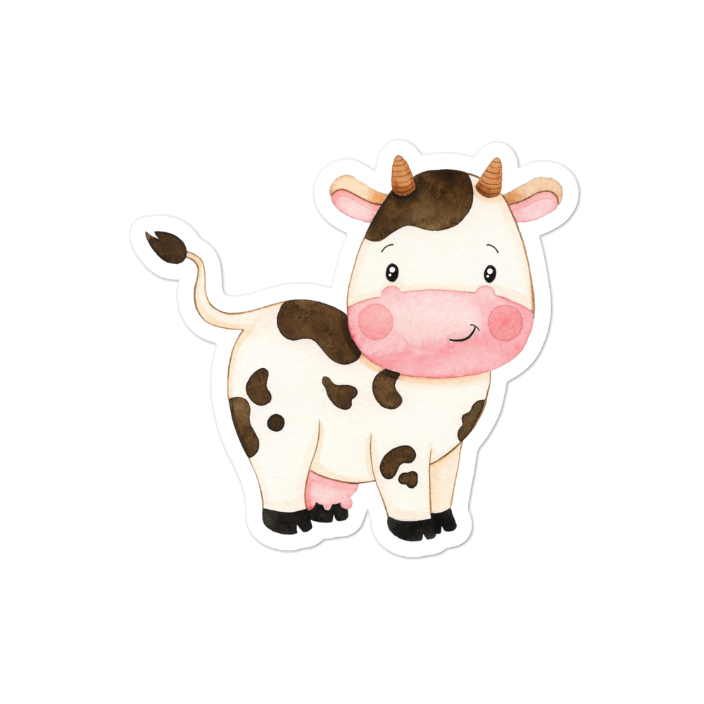 Cow Die Cut Sticker - Cute Dose