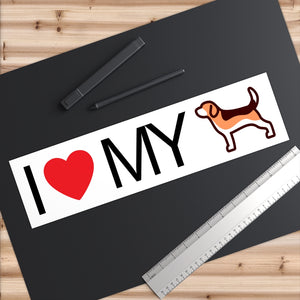 I Love My Beagle Bumper Stickers - Cute Dose