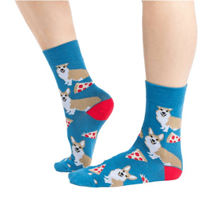 Corgi Pizza Socks - Cute Dose