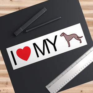 I Love My Greyhound Bumper Stickers - Cute Dose