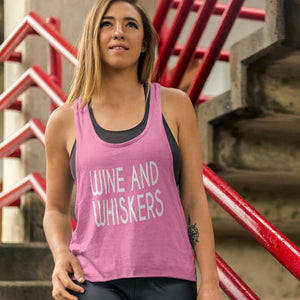 Wine & Whiskers Racerback Tank - Cute Dose