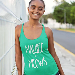 Malbec & Meows Racerback Tank - Cute Dose