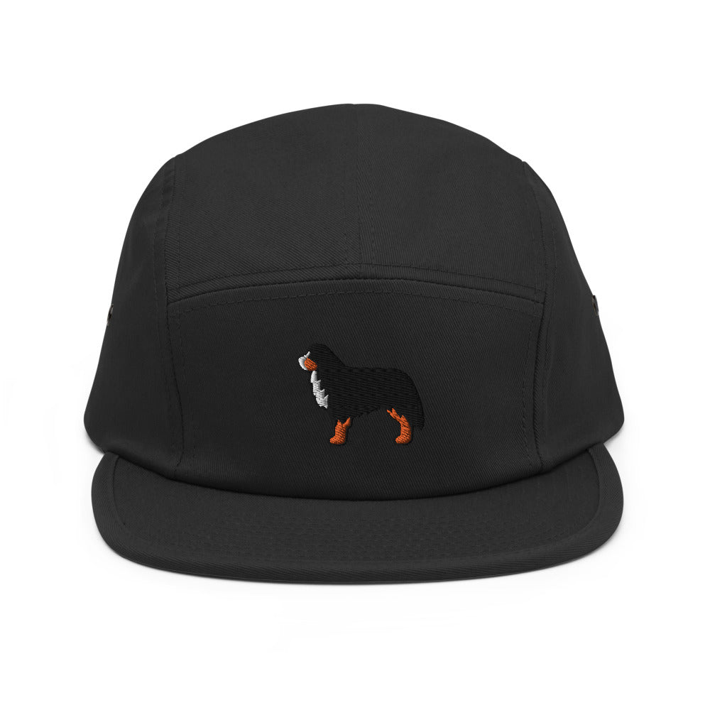 Bernese Mountain Dog Embroidered Five Panel Cap - Cute Dose