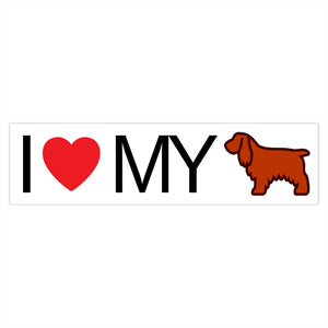 I Love My Cocker Spaniel Bumper Stickers - Cute Dose