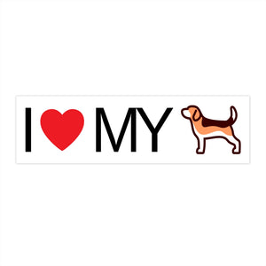 I Love My Beagle Bumper Stickers - Cute Dose