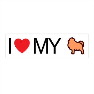 I Love My Pomeranian Bumper Stickers - Cute Dose