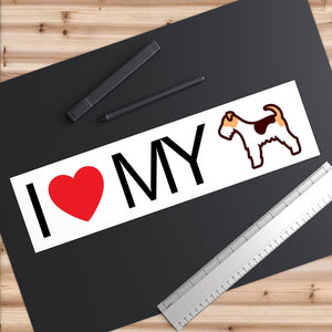 I Love My Fox Terrier Bumper Stickers - Cute Dose