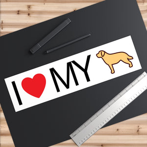 I Love My Yellow Lab Bumper Stickers - Cute Dose