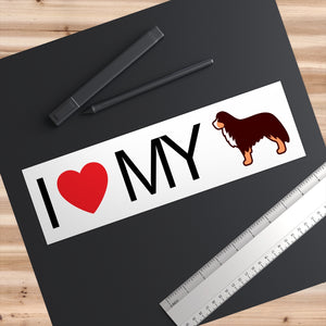 I Love My Bernese Mountain Dog Bumper Stickers - Cute Dose