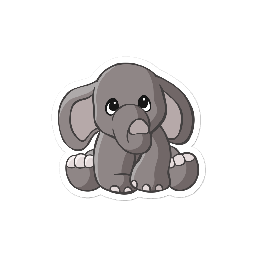 Elephant Die Cut Sticker - Cute Dose