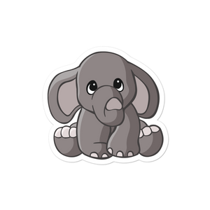 Elephant Die Cut Sticker - Cute Dose