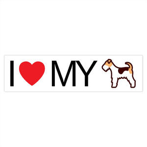 I Love My Fox Terrier Bumper Stickers - Cute Dose