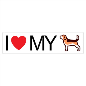 I Love My Beagle Bumper Stickers - Cute Dose