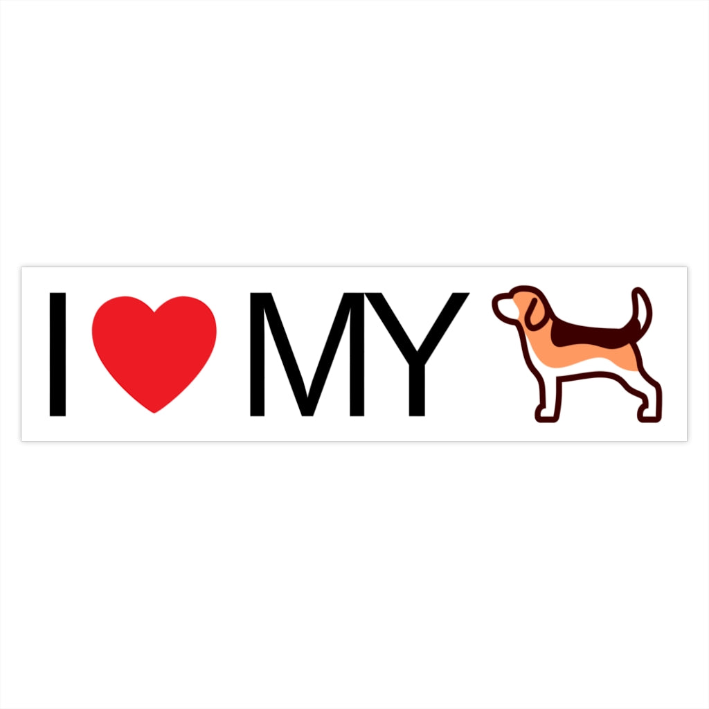 I Love My Beagle Bumper Stickers - Cute Dose