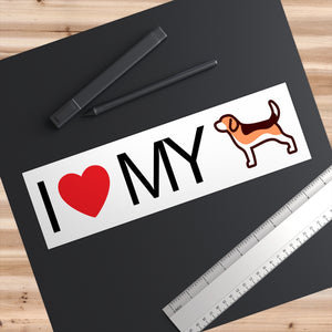 I Love My Beagle Bumper Stickers - Cute Dose