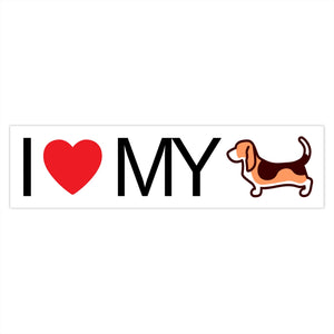 I Love My Bassett Hound Bumper Stickers - Cute Dose