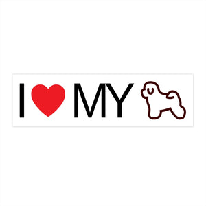 I Love My Bichon Frise Bumper Sticker - Cute Dose