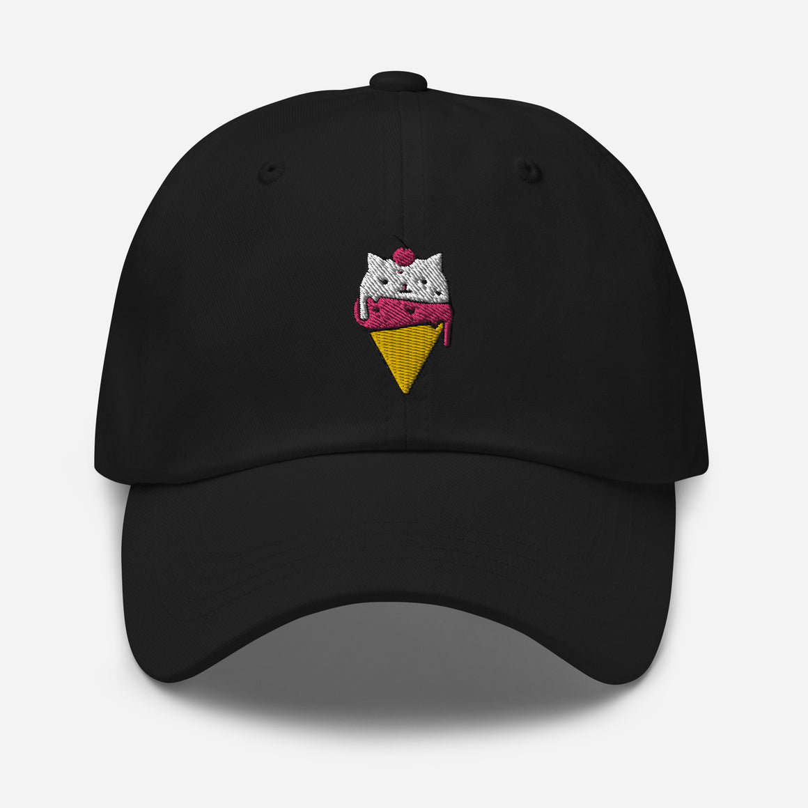 Cat Cone Embroidered Dad hat - Cute Dose