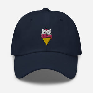 Cat Cone Embroidered Dad hat - Cute Dose