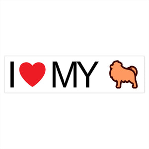 I Love My Pomeranian Bumper Stickers - Cute Dose