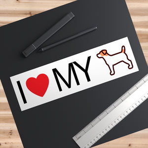 I Love My Jack Russell Terrier Bumper Stickers - Cute Dose