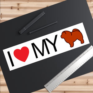 I Love My Chow Chow Bumper Stickers - Cute Dose