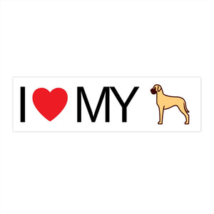 I Love My Great Dane Bumper Stickers - Cute Dose