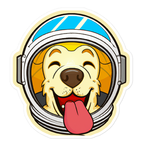 Golden Retriever Space Cadet Bubble-free stickers - Cute Dose