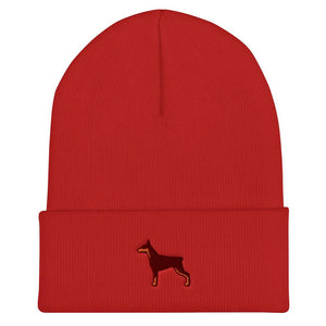 Doberman Cuffed Beanie - Cute Dose