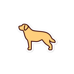 Labrador - Yellow Bubble-free stickers - Cute Dose