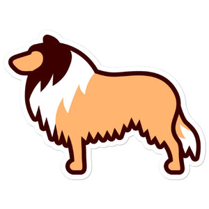 Rough Collie Bubble-free stickers - Cute Dose