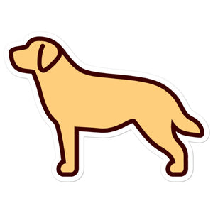 Labrador - Yellow Bubble-free stickers - Cute Dose