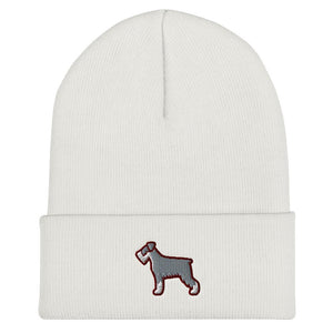 Schnauzer Cuffed Beanie - Cute Dose