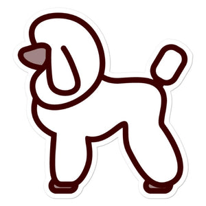 Poodle Bubble-free stickers - Cute Dose