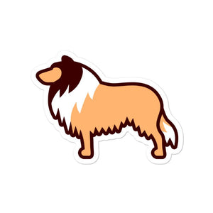 Rough Collie Bubble-free stickers - Cute Dose