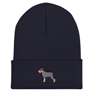 Schnauzer Cuffed Beanie - Cute Dose