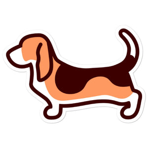 Basset Hound Bubble-free stickers - Cute Dose