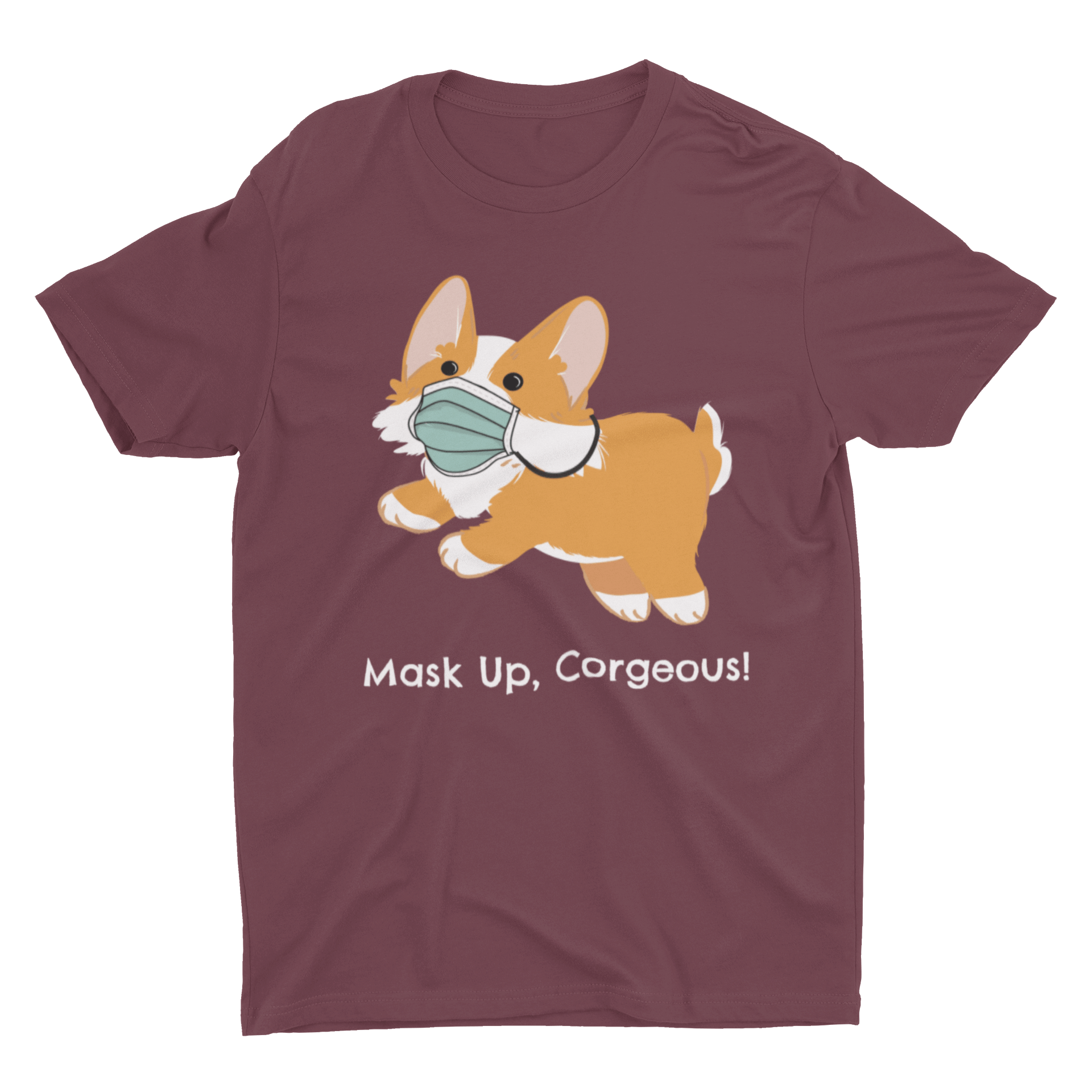 Mask Up Corgeous Unisex Jersey Short-Sleeve T-Shirt - Cute Dose