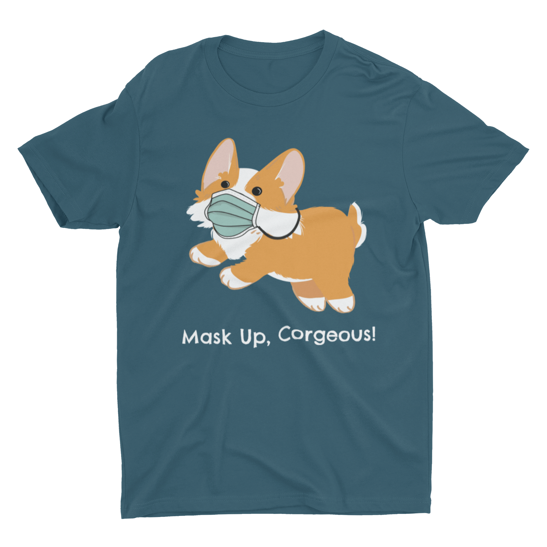 Mask Up Corgeous Unisex Jersey Short-Sleeve T-Shirt - Cute Dose