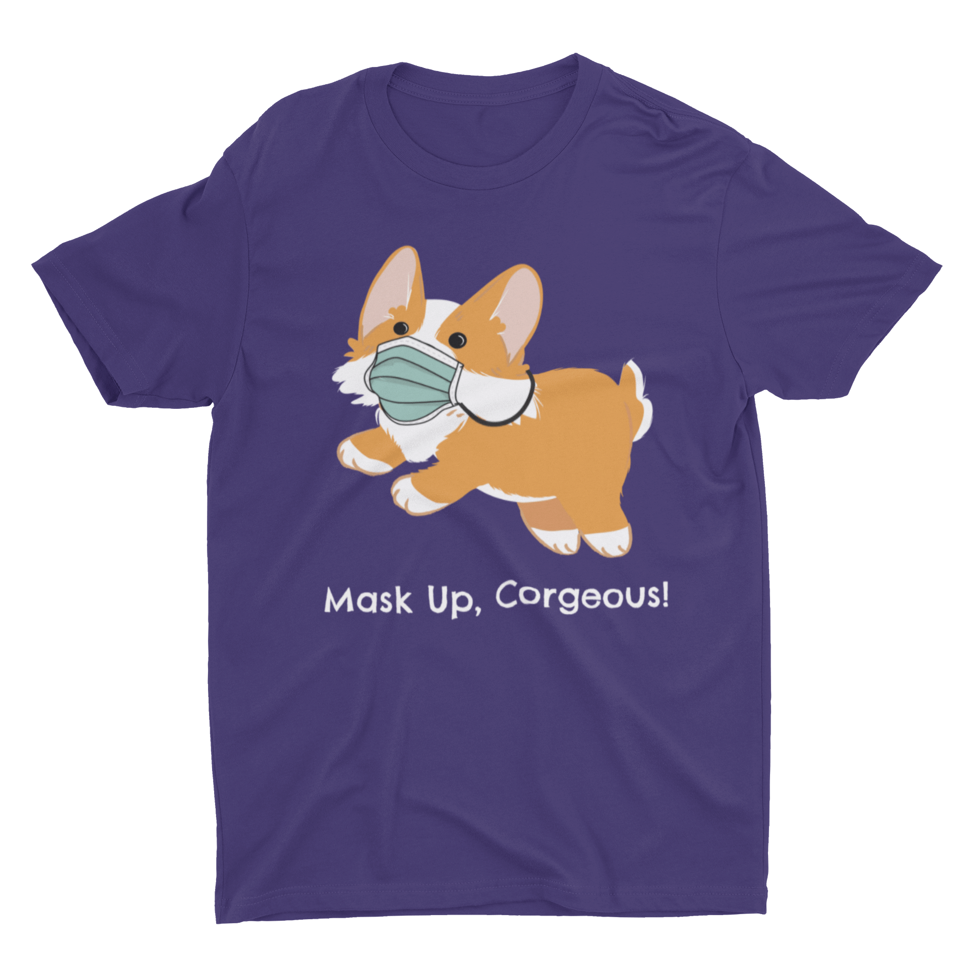 Mask Up Corgeous Unisex Jersey Short-Sleeve T-Shirt - Cute Dose