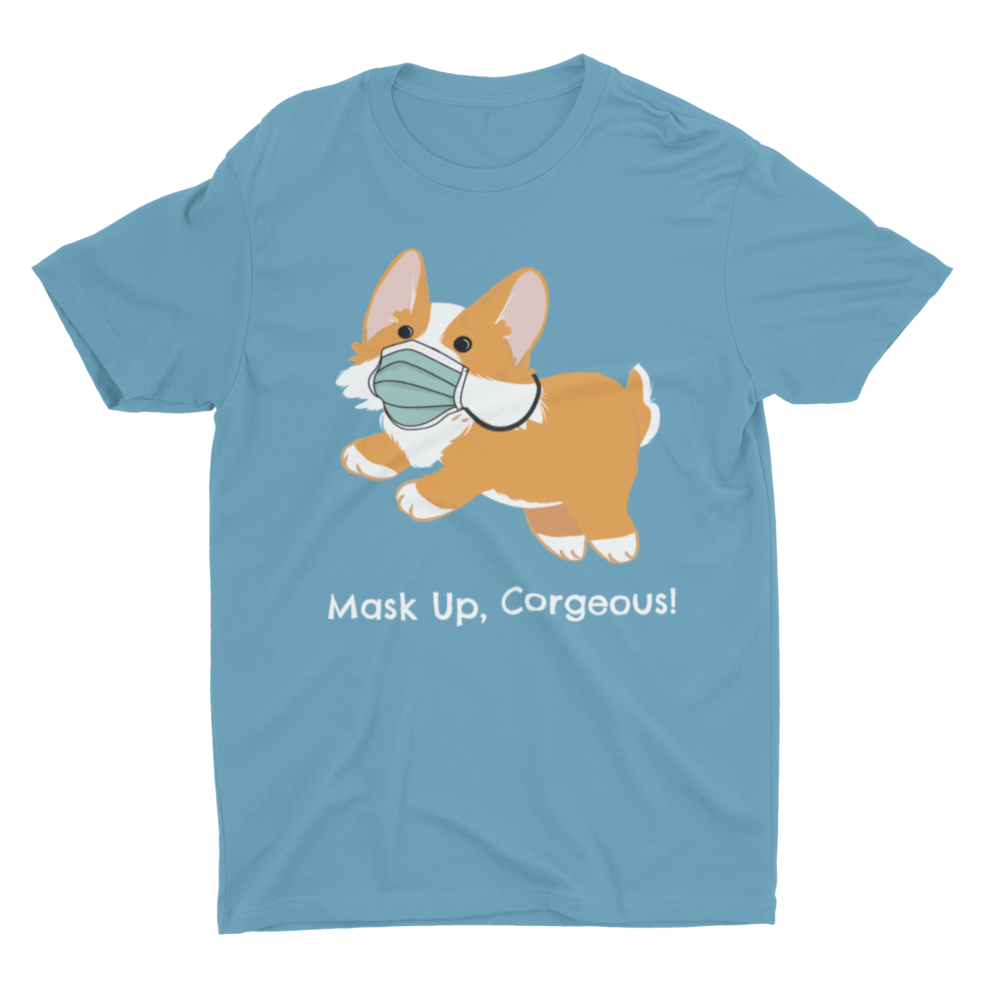 Mask Up Corgeous Unisex Jersey Short-Sleeve T-Shirt - Cute Dose