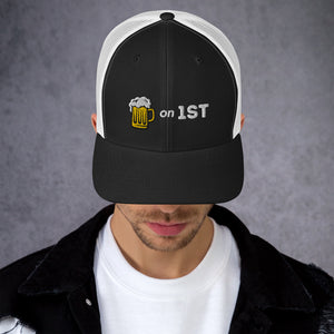 Brews On First Trucker Cap - Cute Dose