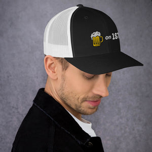 Brews On First Trucker Cap - Cute Dose