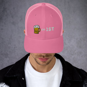 Brews On First Trucker Cap - Cute Dose